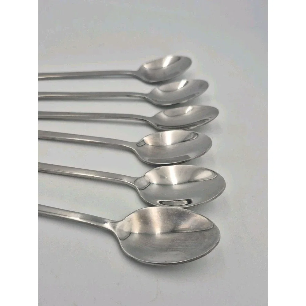Vintage Of 6 Teaspoons Cambridge Stainless Steel Flatware 8